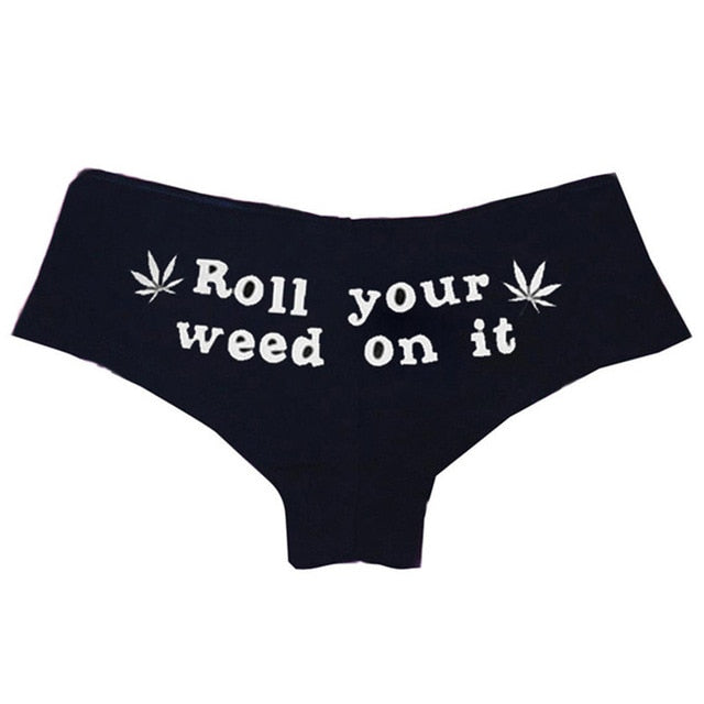 Roll Your Weed Black Panties