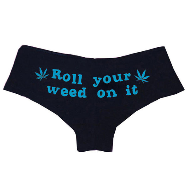 Roll Your Weed Black Panties