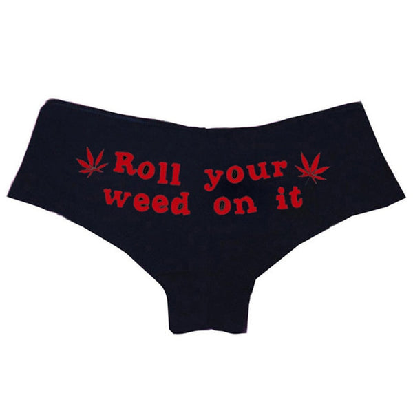 Roll Your Weed Black Panties