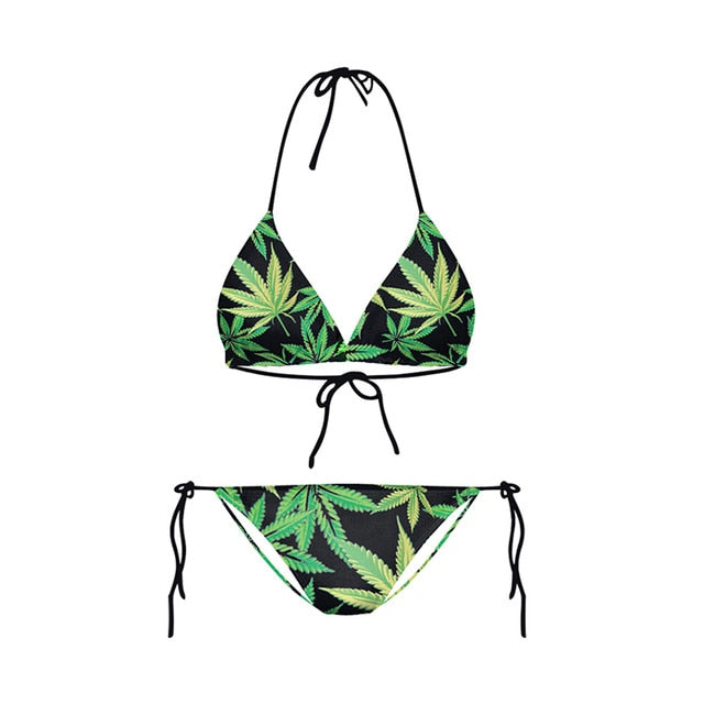 Weed Bikini Set